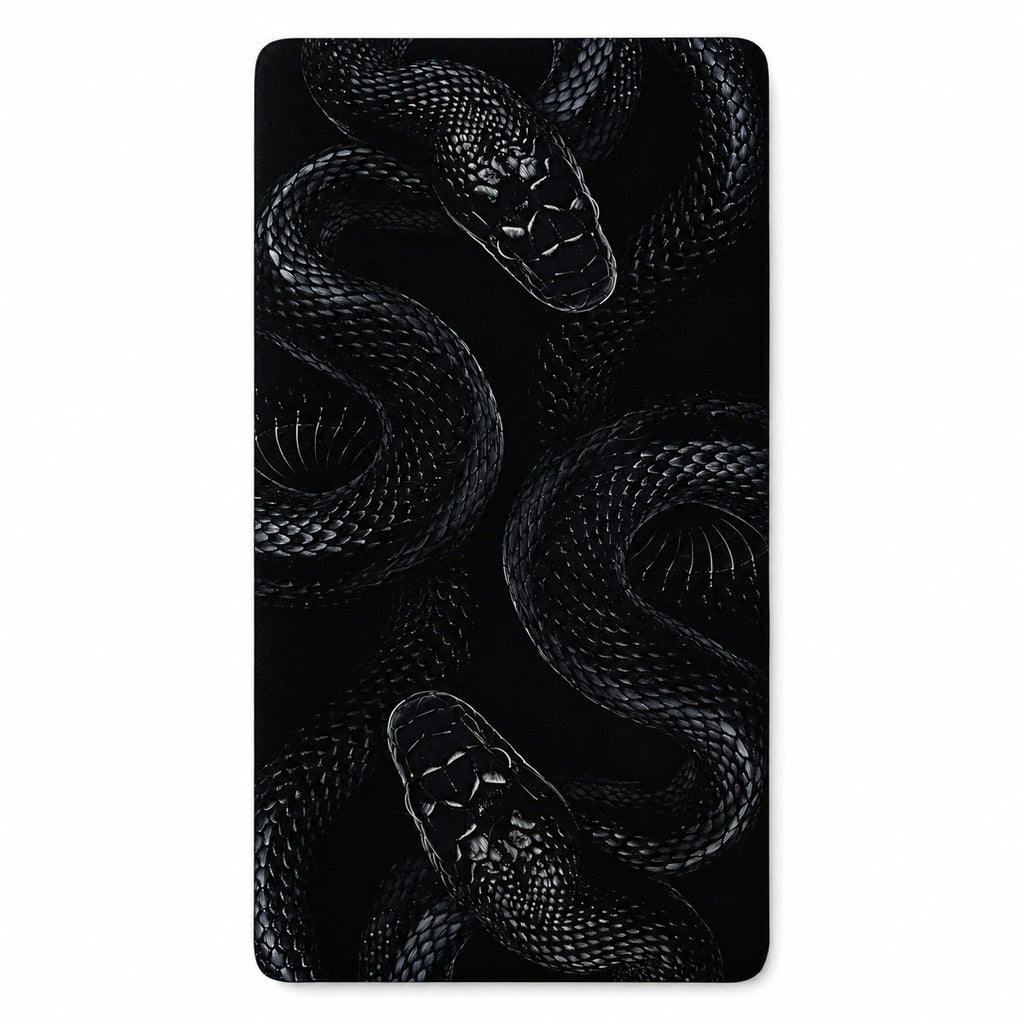 Two-Serpent Gothic Bath Mat