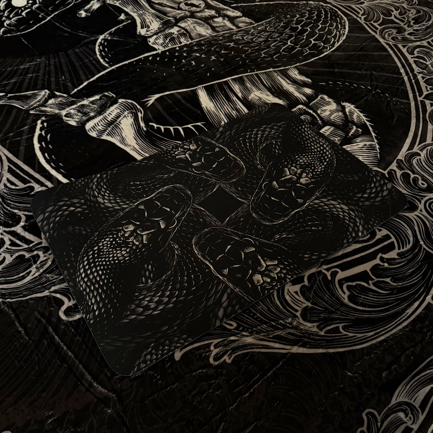 Four-Serpent Gothic Bath Mat