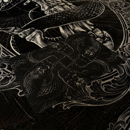 Four-Serpent Gothic Bath Mat