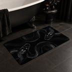 Two-Serpent Gothic Bath Mat