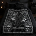 Gothic Crow R.I.P Flannel Blanket