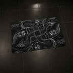 Four-Serpent Gothic Bath Mat