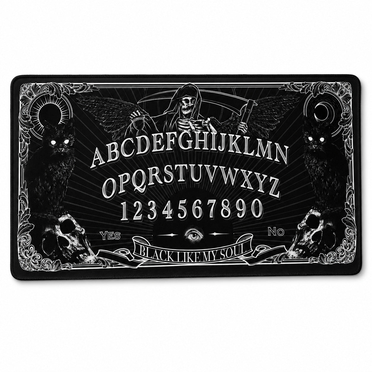 Gothic Black Cat Desk Mat
