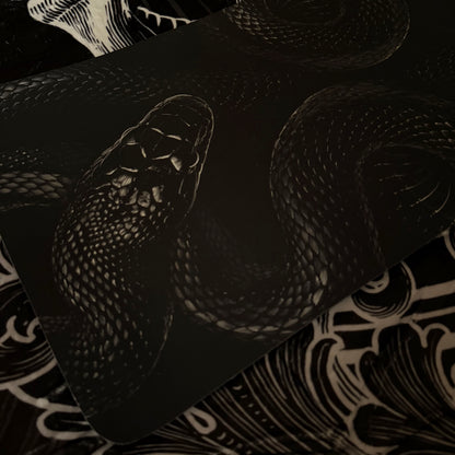 Two-Serpent Gothic Bath Mat