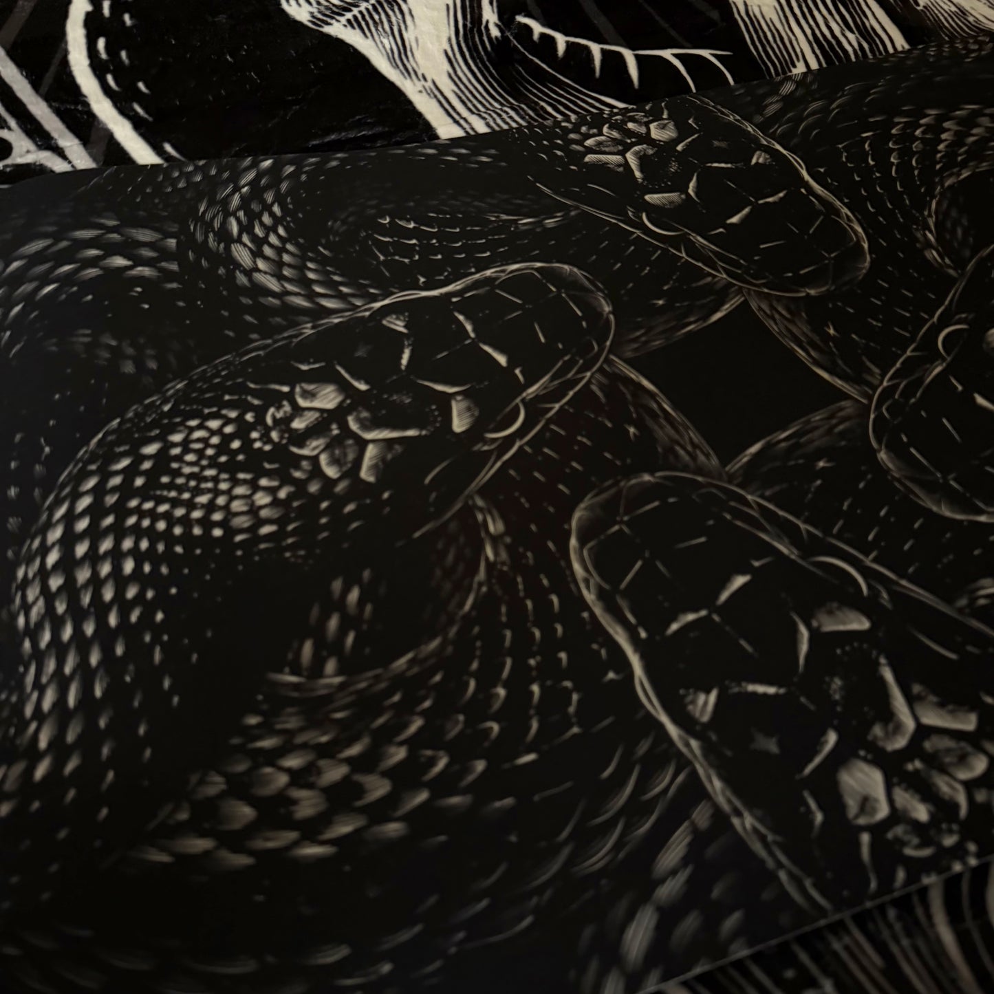Four-Serpent Gothic Bath Mat