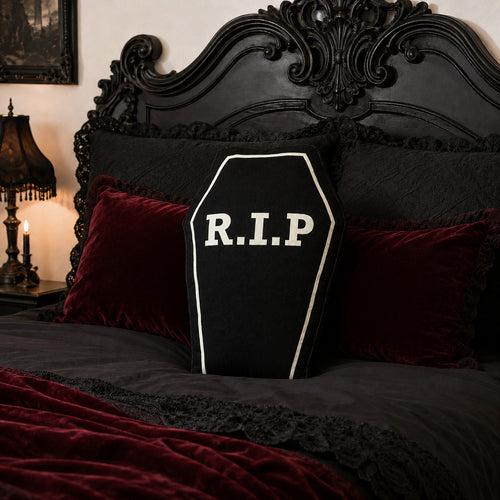 Gothic R.I.P Coffin Pillow