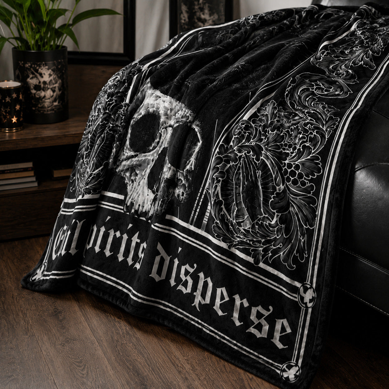 R.I.P Black Cat Gothic Blanket