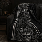 Gothic R.I.P Coffin Flannel Blanket