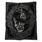 Gothic Snake Skeleton Hand Blanket
