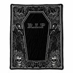 Gothic R.I.P Coffin Flannel Blanket