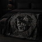 Gothic Snake Skeleton Hand Blanket