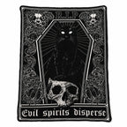 R.I.P Black Cat Gothic Blanket