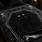 R.I.P Black Cat Gothic Blanket