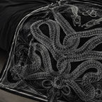 Gothic Snake Skeleton Flannel Blanket
