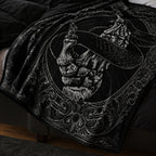 Gothic Snake Skeleton Hand Blanket