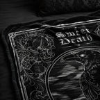 Gothic Crow R.I.P Flannel Blanket