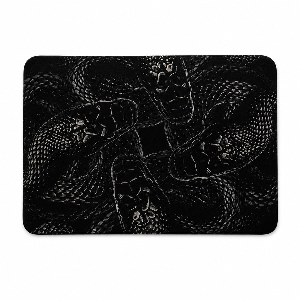 Four-Serpent Gothic Bath Mat