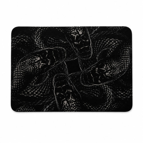 Four-Serpent Gothic Bath Mat