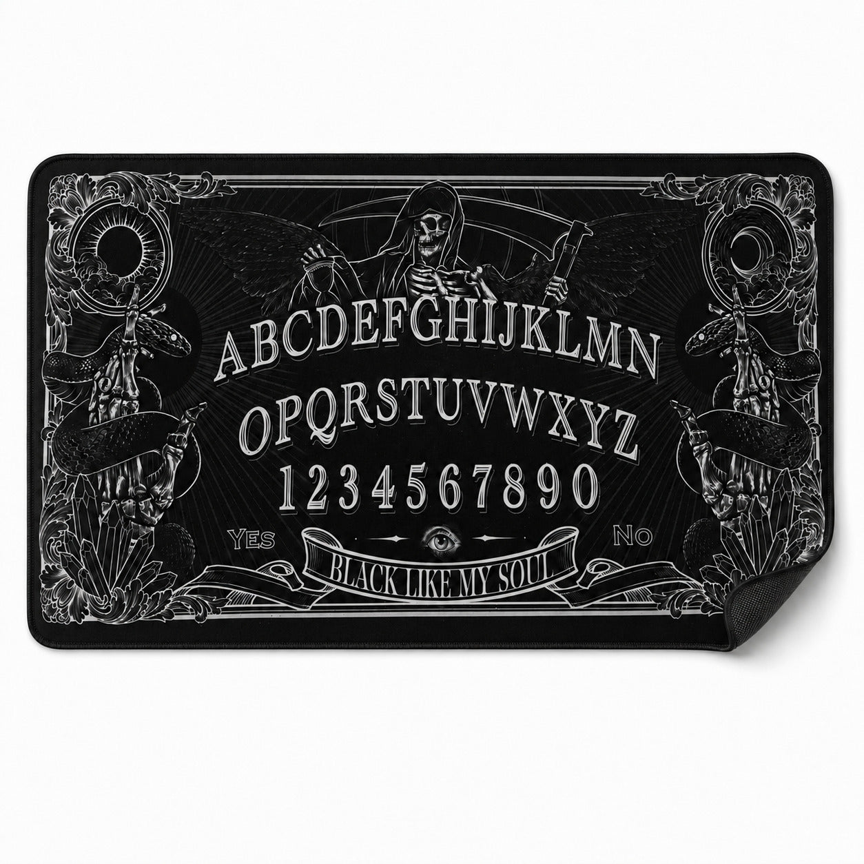 Gothic Snake Skeleton Hand Desk Mat