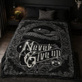 Never Give Up Gothic Snake Blanket
