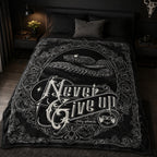 Never Give Up Gothic Snake Blanket