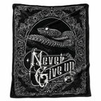 Never Give Up Gothic Snake Blanket