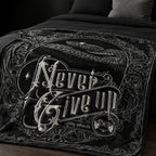 Never Give Up Gothic Snake Blanket